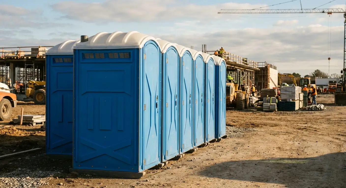 Luxury restroom trailer rental background in Charleston, SC